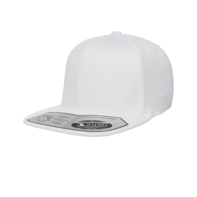 Yupoong Mens Flexfit 110 Plain Fitted Snapback Cap in White White Male One Size