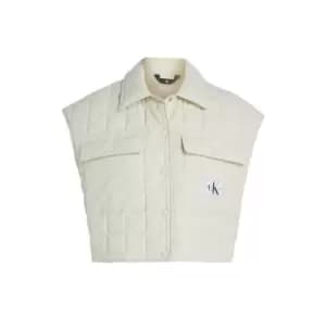 Calvin Klein Jeans Short Quilted Vest - Beige