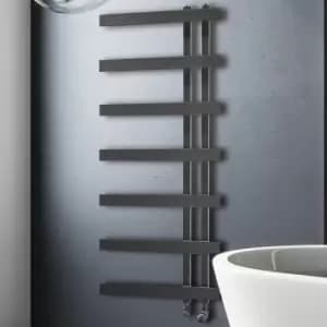 Solaro - 500x1200mm Heated Towel Rail Radiator Warmer Anthracite Designer Modern Bathroom - Grey