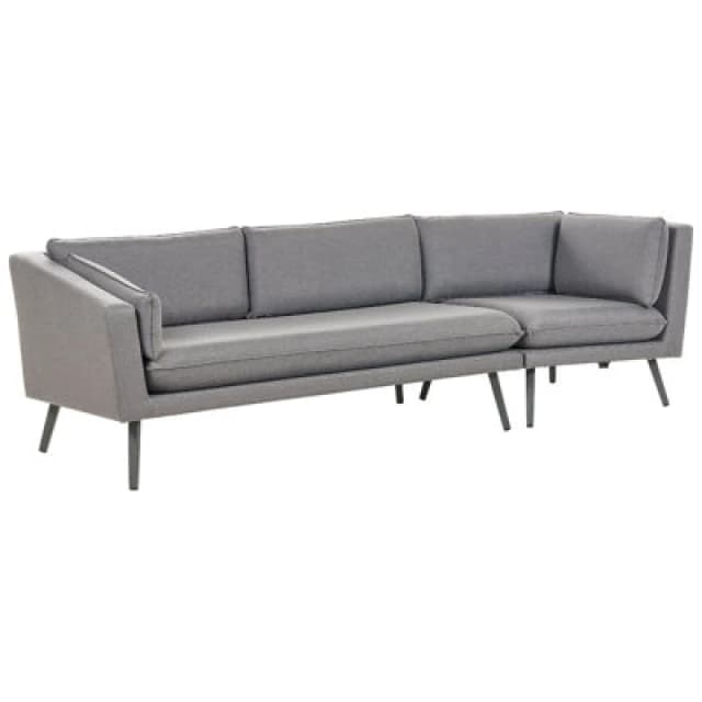 Beliani Garden Sofa 3 Seater Loretello Right Hand Grey