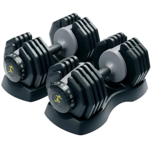 STRONGOLOGY Strongology Urban25 Home Fitness Adjustable Smart Dumbbells from 2.5kg upto 25kg Training Weights Dumbbell 25Kg Urban Grey Pair