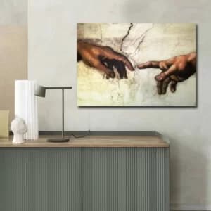70100FAMOUSART-038 Multicolor Decorative Canvas Painting