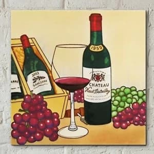 Tile 8x8 Vintage Wine By B B Wall Art