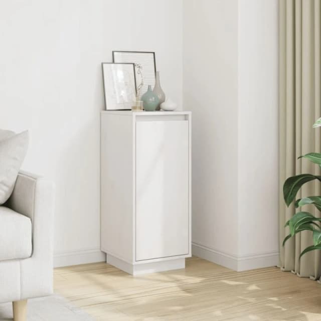 VIDAXL Sideboard White 31.5x34x75cm Solid Wood Pine Vidaxl 813352