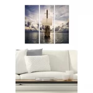 MDF171535871 Multicolor Decorative MDF Painting (3 Pieces)