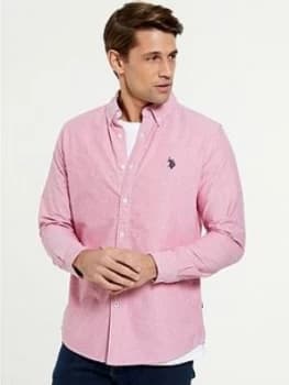 U.S. Polo Assn. U.s Polo Assn Core Oxford Shirt, Red Size M Men