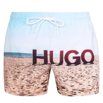 Hugo Boss Beach Shorts Open Blue Size L Men