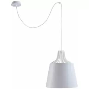 Keter Lea Dome Pendant Ceiling Light White, 38cm, 1x E27, 200cm Wire