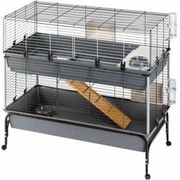 Ferplast - Rabbit Cage Rabbit 120 Double with Stand 118x58x117cm Grey - Grey