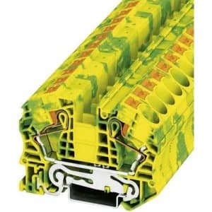 Push In double level terminal PIT PE PT 16 N PE Phoenix Contact Green ye