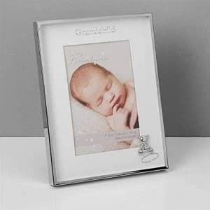 4" x 6" - Bambino Silver Effect Frame Teddy - Grandchild