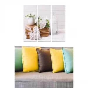 MDF7410096 Multicolor Decorative MDF Painting (3 Pieces)