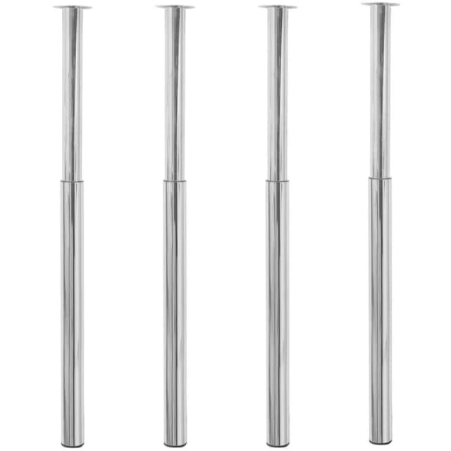 VIDAXL Telescopic Table Legs 4 pcs Chrome 710 mm-1100 mm Vidaxl 8719883873244