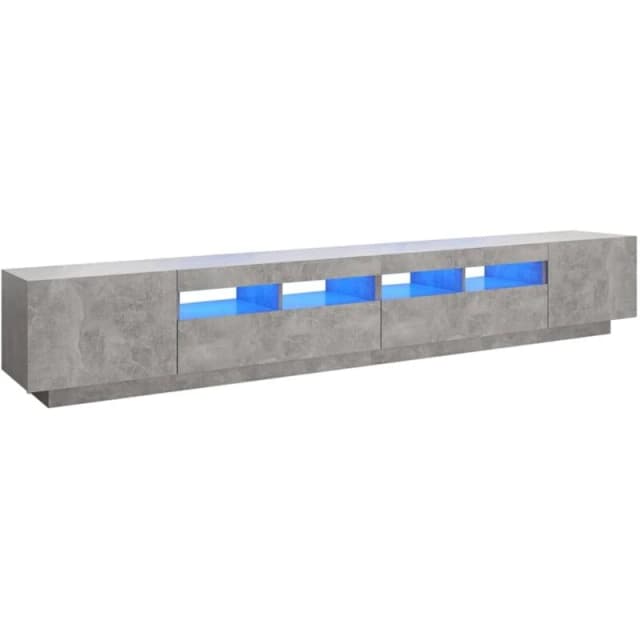 VIDAXL Vidaxl - tv Cabinet with LED Lights Concrete Grey 260x35x40cm 8720286641071