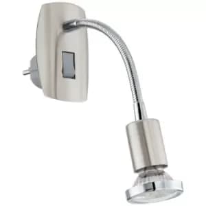Eglo - Mini Single Spotlight Satin Nickel, Chrome