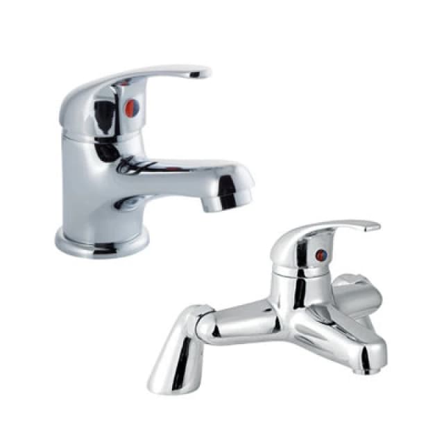 Balterley Standard Mono Basin Mixer Tap And Bath Filler Tap Set - Chrome