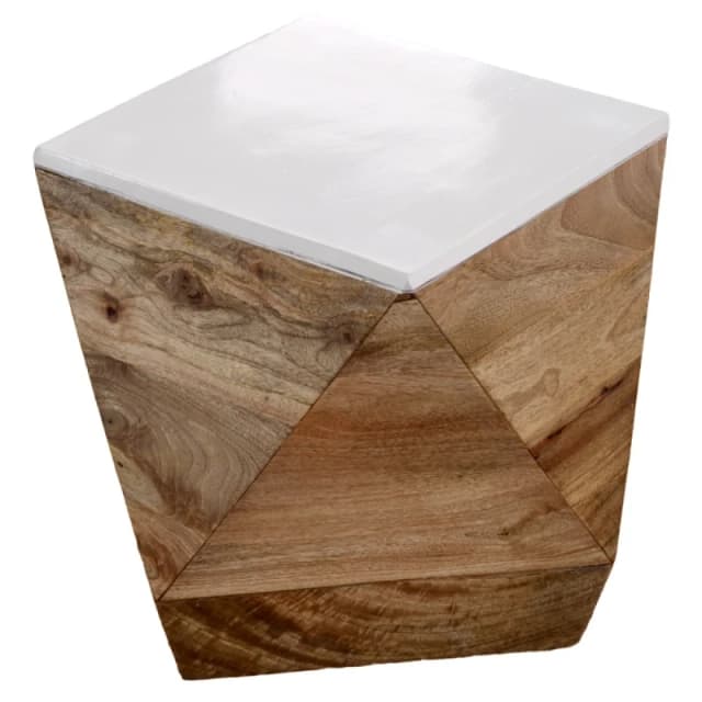 Indian Hub Alfie Side Table Solid Mango Wood