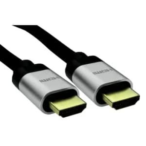 TruConnect 16-1753 0.5m 8K HDMI 28AWG Silver Hood Black Braided Cable