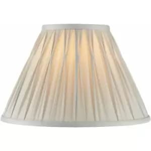 Loops - Tapered Cylinder Lamp Shade - Silver Silk - 60W E27 or B22 gls - e10068