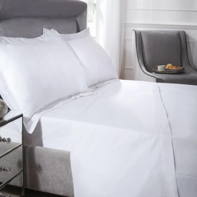 Emma Barclay 400 Thread Count Cotton - Flat Sheet Flat Sheets Single White 39308401010