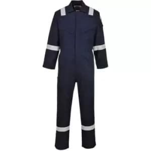 Portwest FR21NARL - sz L Flame Resistant Super Light Weight Anti-Static Coverall 210g - Navy