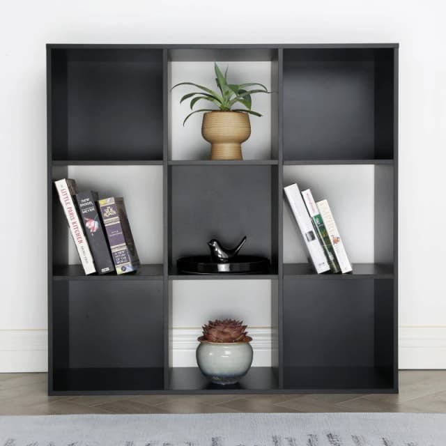 Home Garden Direct Jane - 3x3 Bookcase - Cube storage boxes (Black) in Black Size: 1 Pack Black Unisex 1 Pack