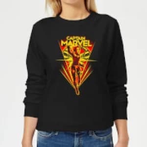 Captain Marvel Freefall Womens Sweatshirt - Black