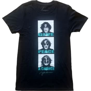 John Lennon - GPAC Stack Unisex Large T-Shirt - Black