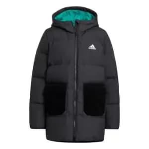 adidas Badge of Sport Long Length Down Jacket Kids - Black