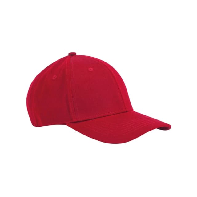 Beechfield Beechfield Men Classic Cotton 6 Panel Baseball Cap in Red Red One Size Male 5063527147608
