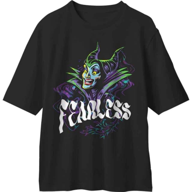 Disney Sleeping Beauty Fearless Maleficent T Shirt Black unisex