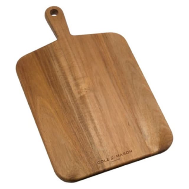 Cole & Mason Barkway Acacia Wooden Board with Handle - Medium Brown