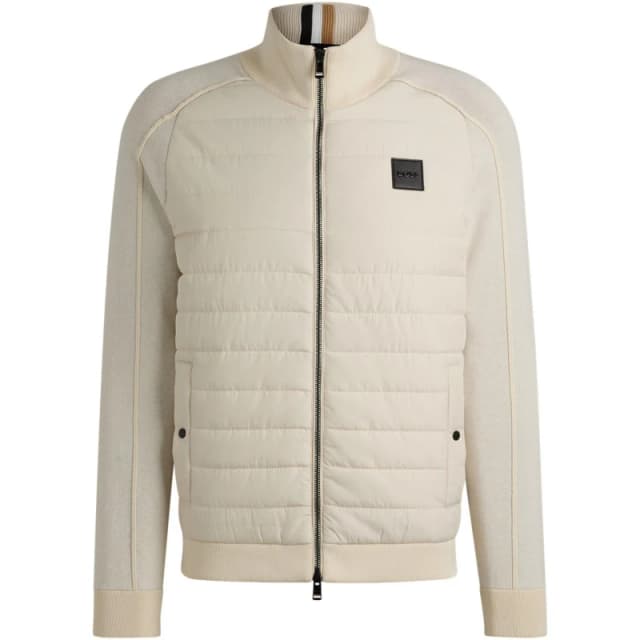 Boss Mens H-Esfero 01 Black Technical Hybrid Jacket Open White 131 male 2X Large