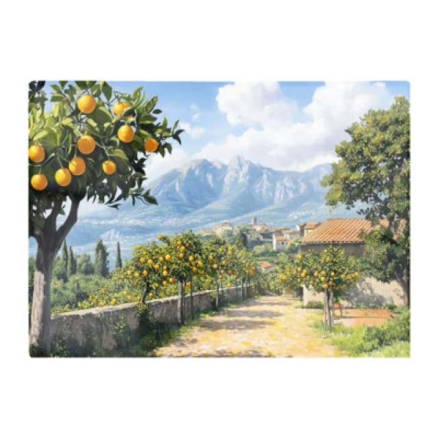 Warren Reed Designer Lemon Trees In Sorrento Chopping Board