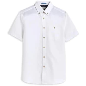 Ted Baker Yasai Polynosic Oxford Shirt - WHITE