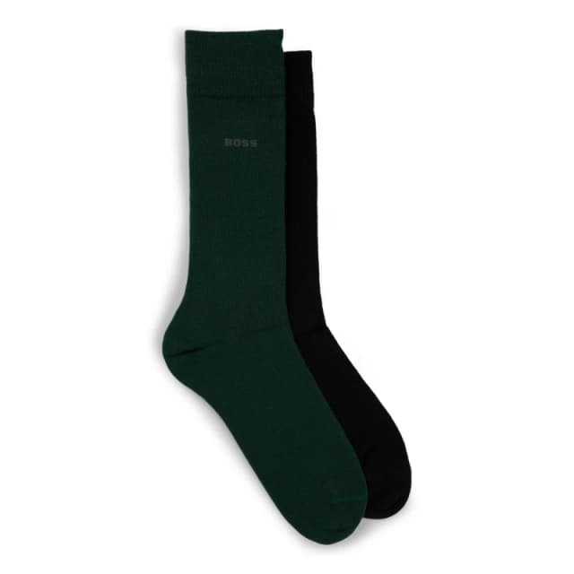 Boss 2 Pack Plain Socks - Green Green 6 - 12 Months