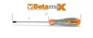 Beta Tools 1299 Beta MAX Pozidriv - Supadriv Screwdriver PZ0 x 60mm
