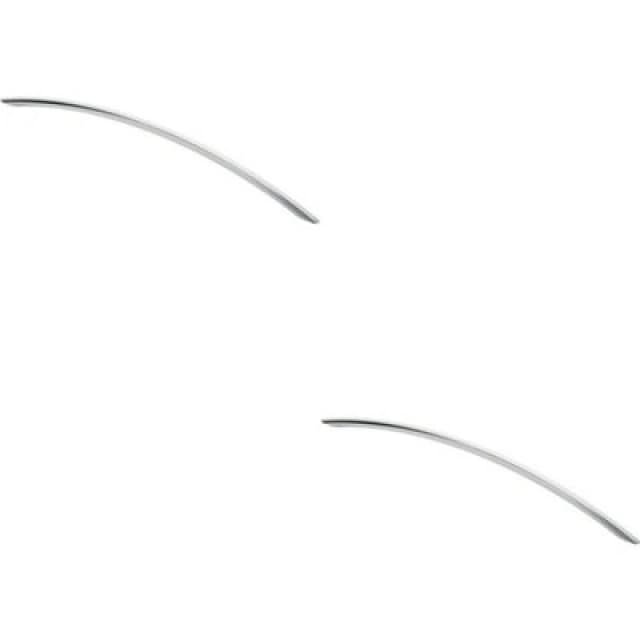 Loops 2x Curved Bow Cabinet Pull Handle 408 x 10mm 352mm Fixing Centres Chrome Multi unisex