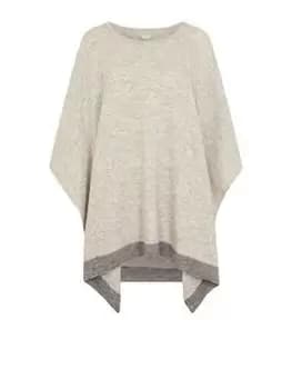 Accessorize Oversize Poncho, Grey, Women