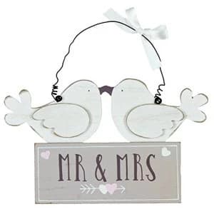 Love Story Mr & Mrs Birds Plaque