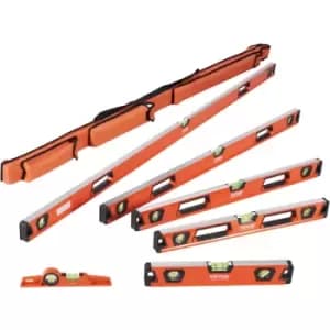 VEVOR Magnetic Torpedo Level, 78/48/32/24/16/10 in Mechanical Level Set, Bubble Vials Ruler for 45/90/180 Degree, Aluminum Alloy Leveler Tool w/