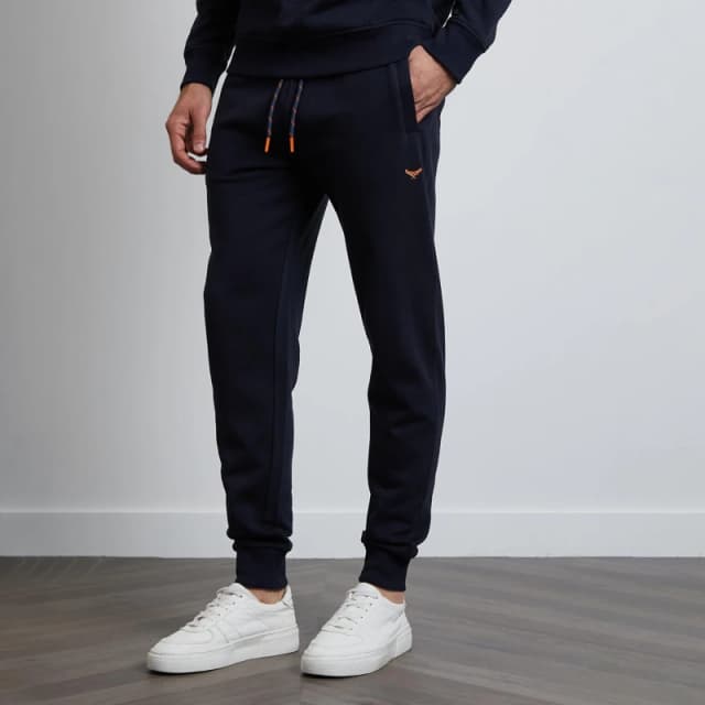 Threadbare Threadbare Men Cotton Blend 'Trifoliate' Joggers in Navy Size: X-Large Navy XL Male 7625914734211