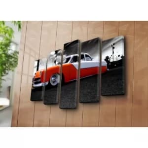 5PATK-155 Multicolor Decorative Canvas Painting (5 Pieces)