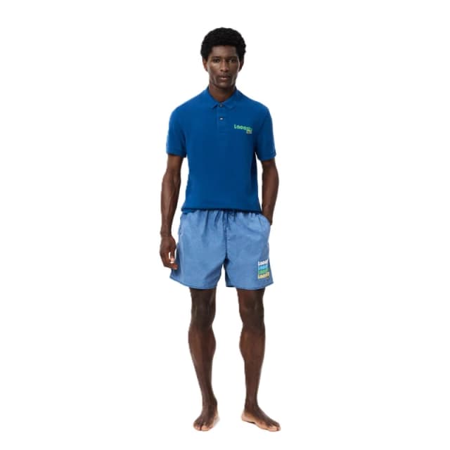 Lacoste Mens Quick Dry Swimming Trunks Globe male S