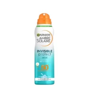 Garnier Ambre Solaire Invisible Protect Mist Transparent SPF50 Sun Cream Spray 200ml