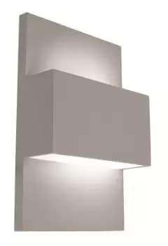 Geneve 1 Light Outdoor Up Down Wall Light Aluminium IP54, E27