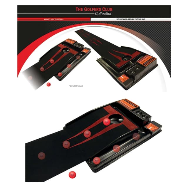 Brand Fusion Auto Return Putting Mat Red/Black unisex One Size