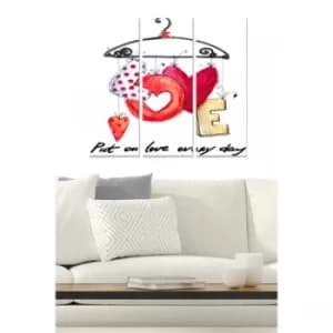 MDF419436223 Multicolor Decorative MDF Painting (3 Pieces)