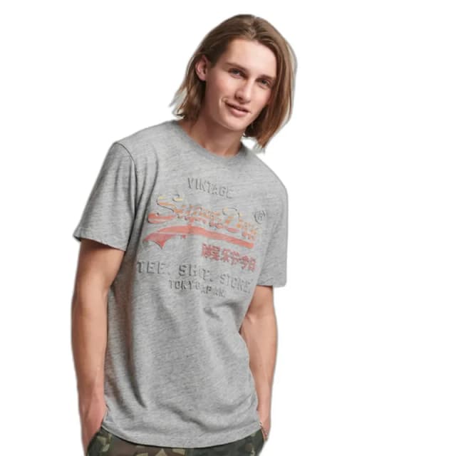 Superdry Organic T-Shirt Superdry Vintage Logo Cali Gris Male M
