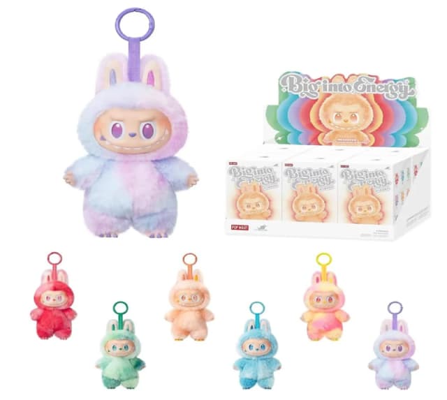 POP Mart Labubu The Monsters Big into Energy Series Vinyl Plush Pendant Sealed Case (6 Blind Box) Multicolor Unisex